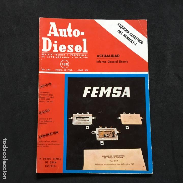 Coches: Revista auto-diesel n&ordm; 180 esquema electrico renault 4 estudio citroen 2 cv citro&euml;n