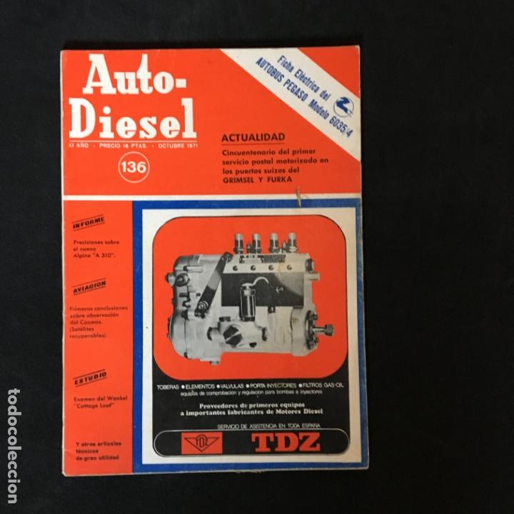 Coches: Revista auto-diesel n&ordm; 136 Ficha electrica autobus pegaso modelo 6035 / 4
