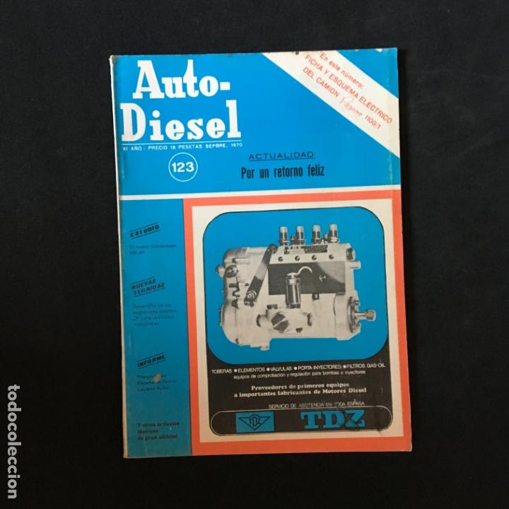 Coches: Revista auto-diesel n&ordm; 123 Ficha electrica pegaso 1100 / 1 estudio volskwagen vw 411
