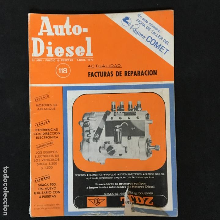 Coches: Revista auto-diesel n&ordm; 118 ficha taller pegaso comet