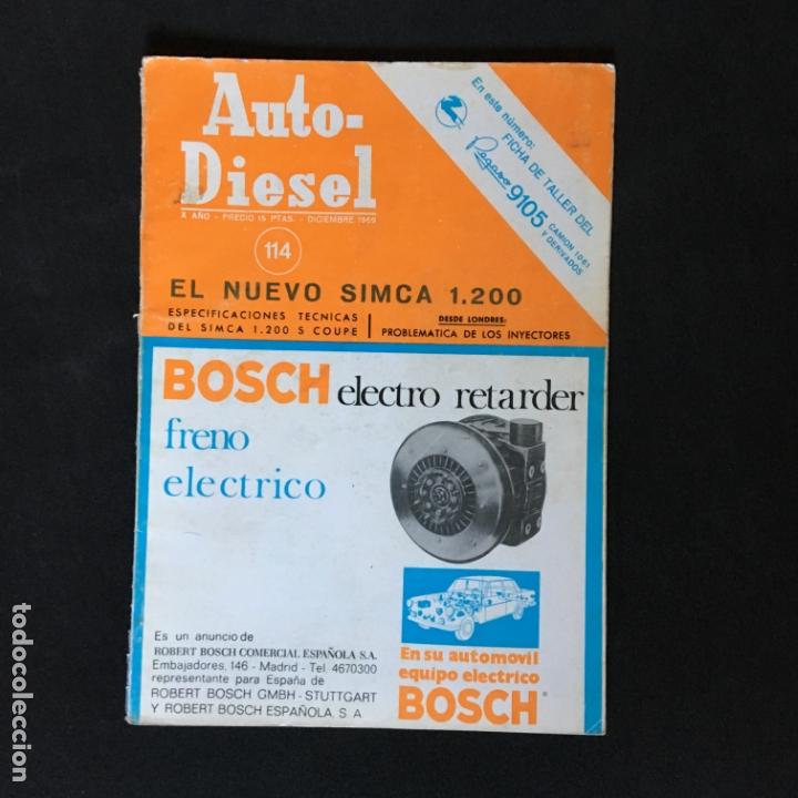 Carros: Revista auto-diesel n&ordm; 115 ficha taller pegaso 9105 camion 1061 estudio simca 1200