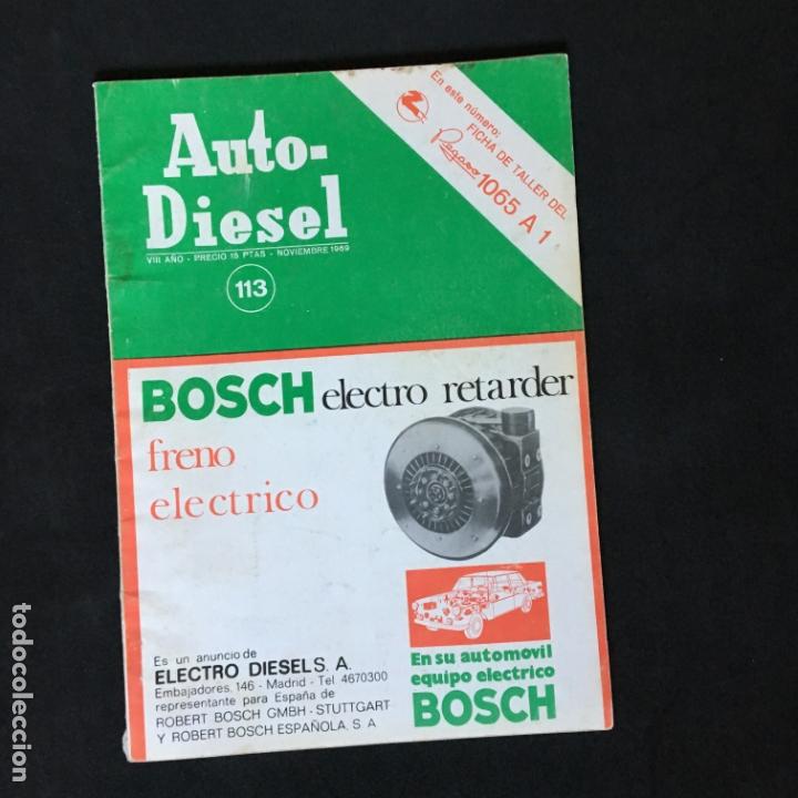 Coches: Revista auto-diesel n&ordm; 113 ficha taller pegaso 1065 a