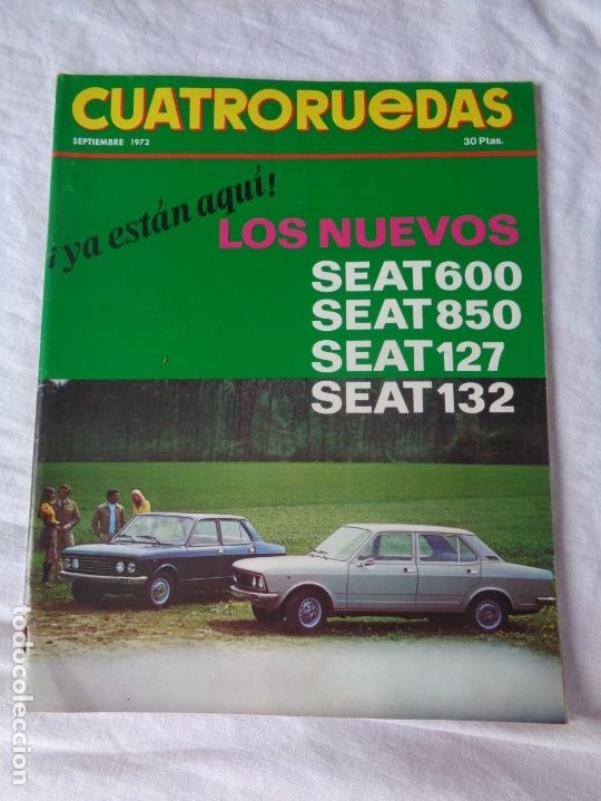 Coches: Revista cuatro ruedas sept 1972 - FIAT 850 - MINI - SEAT 132 - ROVER 3500 S ...