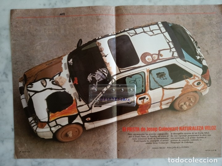 Cars: poster revista motor club - ford fiesta XR2i - decorado por josep guinovart