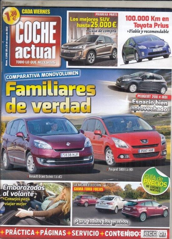 Coches: REVISTA COCHE ACTUAL N&ordm; 1241 A&Ntilde;O 2012. PRUEBA: PEUGEOT 208 1.6 E HDI. COMP: PEUGEOT 5008 HDI