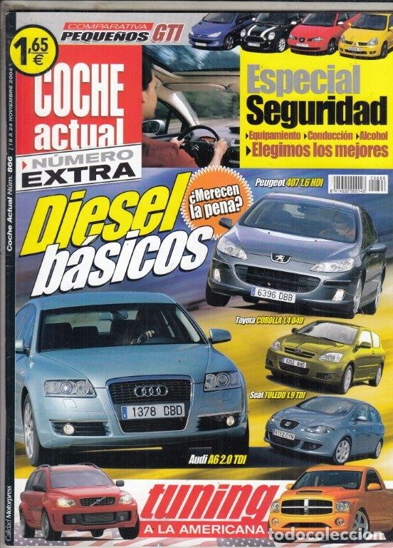 Coches: REVISTA COCHE ACTUAL N&ordm; 866 A&Ntilde;O 2004. COMP: MINI COOPER S, PEUGEOT 206 RC, RENAULT CLIO SPORT Y