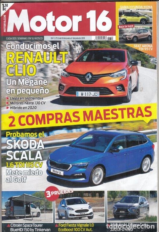 Coches: REVISTA MOTOR 16 N&ordm; 1755 A&Ntilde;O 2019. PRU:SKODA SCALA 1.6 TDI 115 CV STYLE.CITROEN SPACETOURER BLUEHDI.