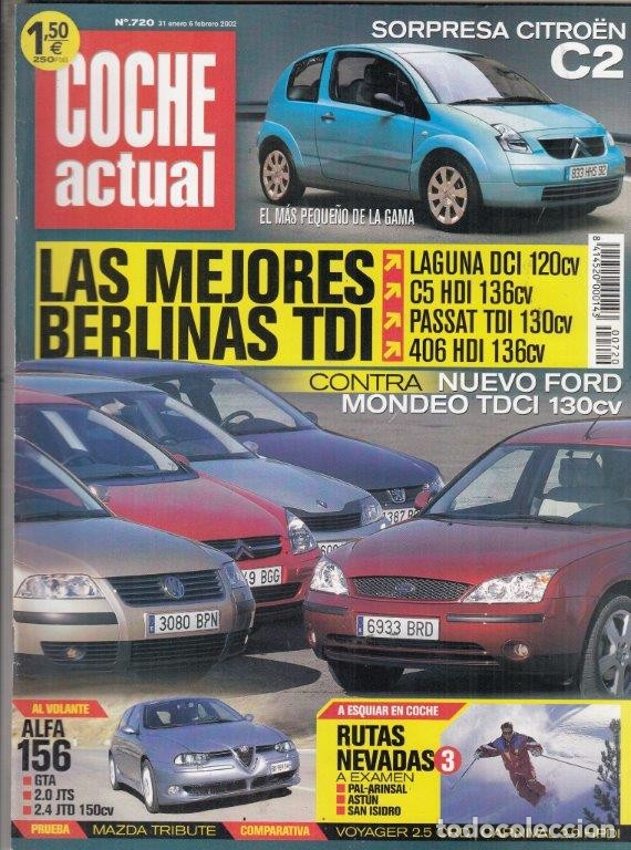 Coches: REVISTA COCHE ACTUAL N&ordm; 720 A&Ntilde;O 2002. COMP: CHRYSLER VOGAYER 2.5 CRD SE Y KIA CARNIVAL 2.9 HPDI EX.