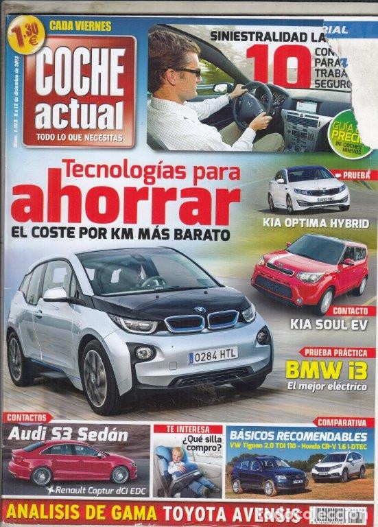 Coches: REVISTA COCHE ACTUAL N&ordm; 1313 A&Ntilde;O 2013. PRUEBA: KIA OPTIMA 2.0 HIBRIDO. COMP: HONDA CR V 1.6I DTEC Y