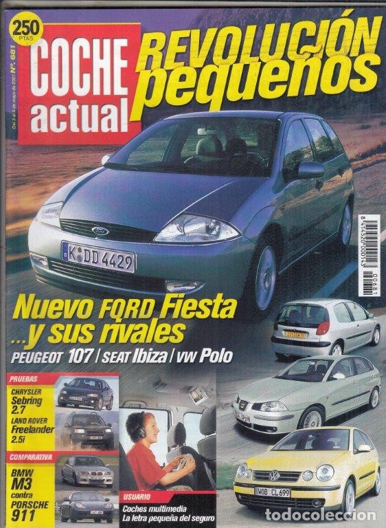Coches: REVISTA COCHE ACTUAL N&ordm; 681 A&Ntilde;O 2001. PRUEBA: CHRYSLER SEBRING 2.7 V6 LX. OPEL CORSA 1.2 COMFORT 3P