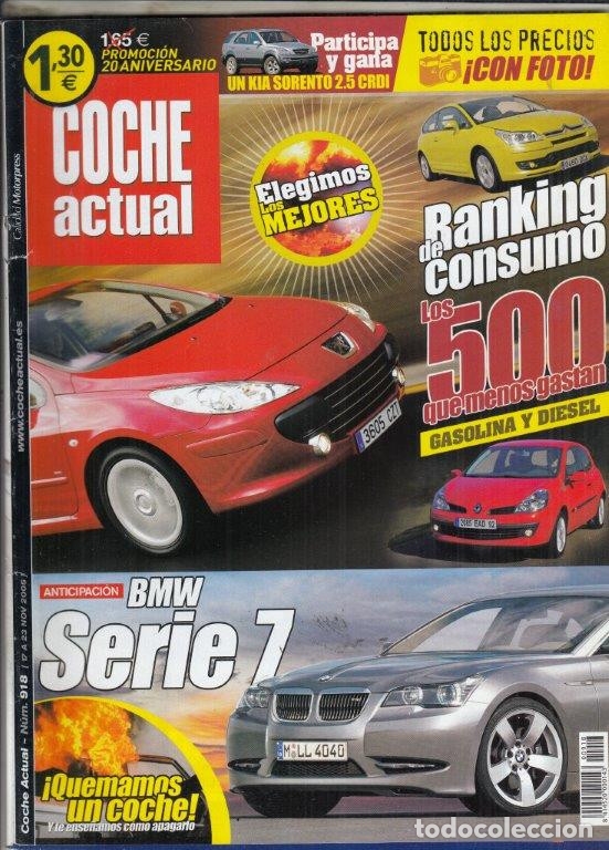 Coches: REVISTA COCHE ACTUAL N&ordm; 918 A&Ntilde;O 2005. COMPARATIVA: HONDA FR-V 2.2 I-CTDI Y VW GOLF PLUS 2.0 TDI.