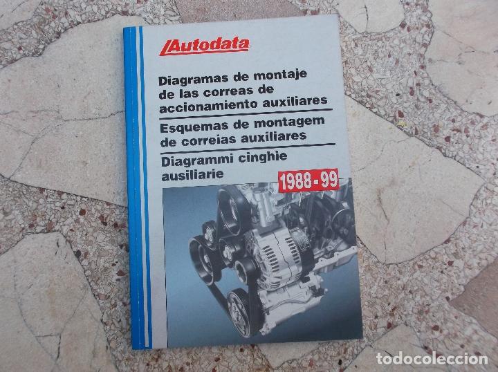 Cars: autodata diagramas de montaje de las correas de accionaiento euxiliares 1988-1999, ilustrado
