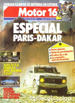 Coches: MOTOR 16 N&ordm; 218 (26-11-87)