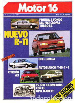 Coches: MOTOR 16 N&ordm; 152 (20-09-86)