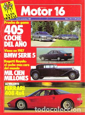 Coches: MOTOR 16 N&ordm; 214 (28-11-87)