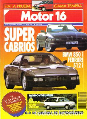 Coches: MOTOR 16 N&ordm; 359 (8-09-90)