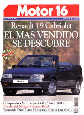 Coches: MOTOR 16 N&ordm; 428 (4-01-92)