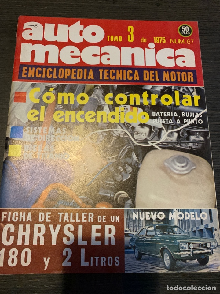 Coches: Revista auto mecanica n&ordm; 67 de 1975 chrysler 180 y 2 litros