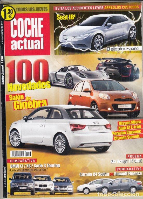Coches: REVISTA COCHE ACTUAL N&ordm; 1136 A&Ntilde;O 2010. PRU: KIA VENGA 1.4 CDDI DRIVE.COMP: CITROEN C4 SEDAN HDI 110