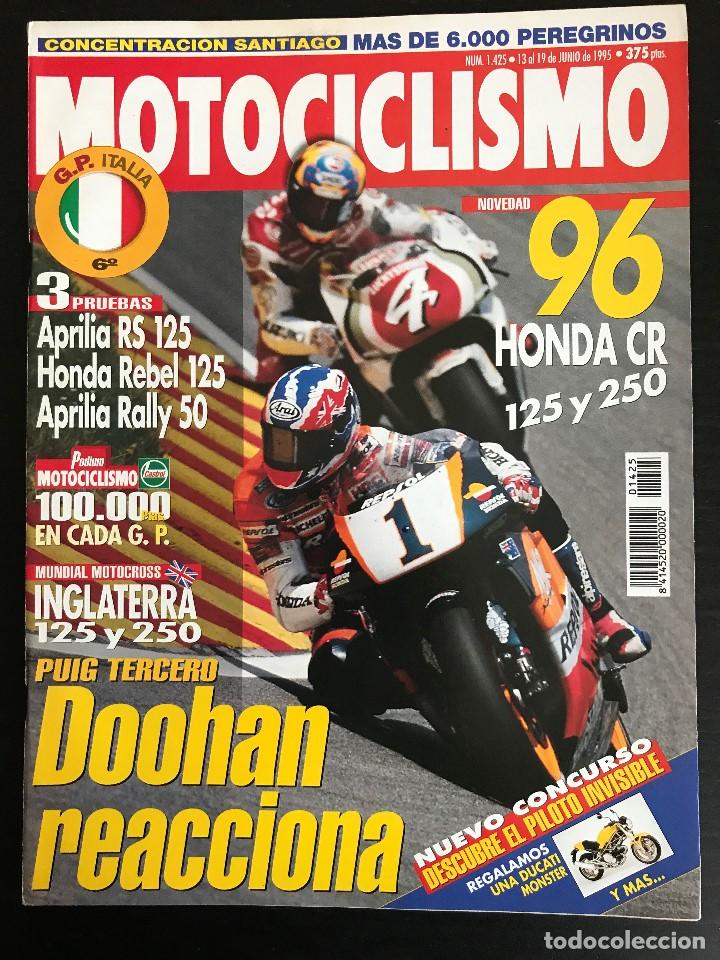 Coches: MOTOCICLISMO N&ordm; 1425 - APRILIA RS 125 HONDA REBEL CA 125 APRILIA RALLY 50 MOTO GP ITALIA