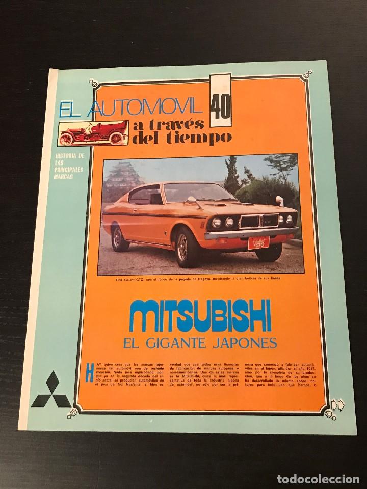 Coches: MITSUBISHI GALANT GTO MINICA FTO LANCER COLT - EL AUTOMOVIL A TRAVES DEL TIEMPO - FASCICULO N&ordm; 40