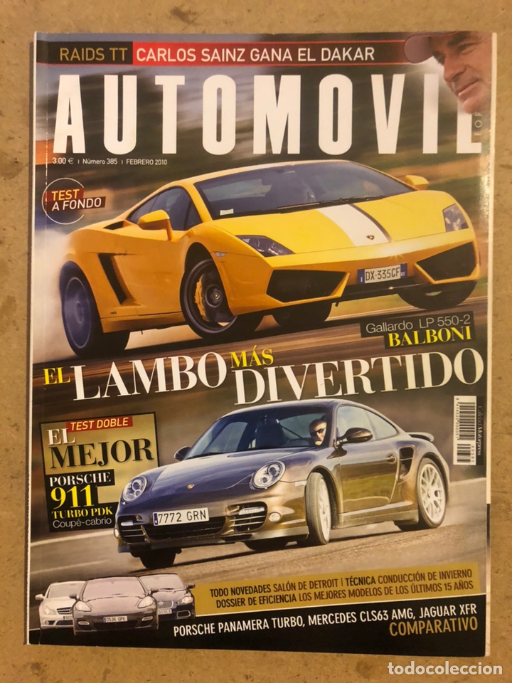 Coches: AUTOM&Oacute;VIL N&deg; 385 (2010). LAMBO GALLARDO LP 550-2 BALBONI, PORSCHE 911 TURBO PDK,...