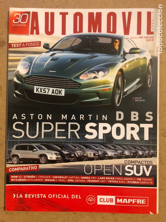 Coches: AUTOM&Oacute;VIL N&deg; 360 (2008). ASTON MARTIN DBS SUPERSPORT, COMPARATIVOS SUV (X3, CRV, FREELANDER,...),...