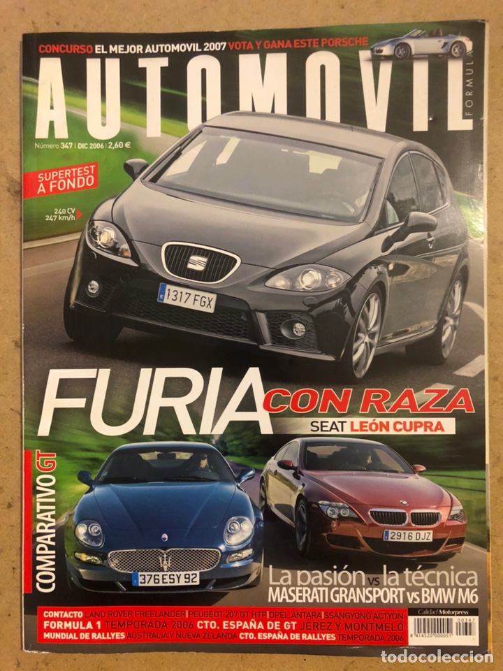 Coches: AUTOM&Oacute;VIL N&deg; 347 (2006). SEAT LE&Oacute;N CUPRA, MASERATI GRANSPORT Vs BMW M6, LAND ROVER FREELANDER