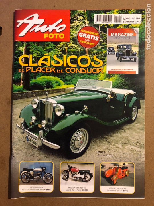 Coches: AUTO FOTO N&deg; 193 (2012). CL&Aacute;SICOS, HIST&Oacute;RICOS, DEPORTIVOS, MOTOS CL&Aacute;SICAS,...