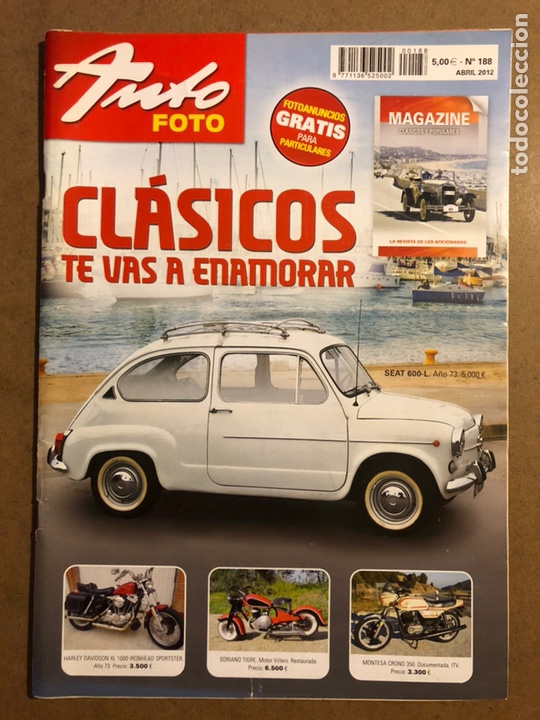 Cars: AUTO FOTO N&deg; 188 (2012). CL&Aacute;SICOS, HIST&Oacute;RICOS, DEPORTIVOS, MOTOS CL&Aacute;SICAS,...
