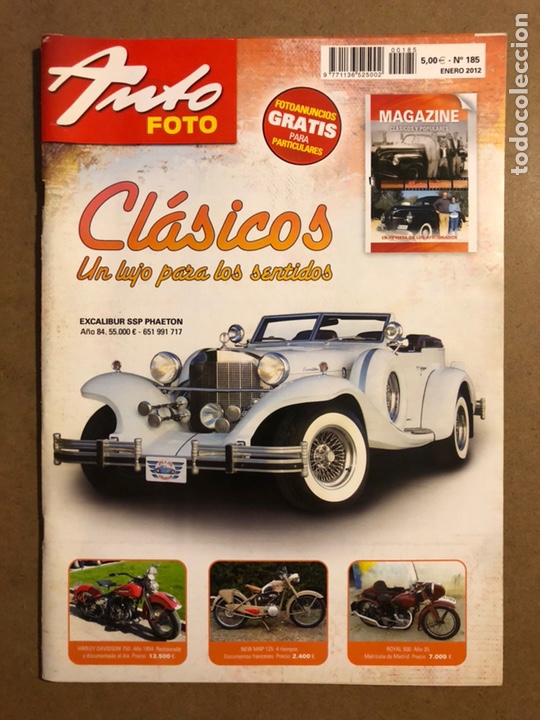 Voitures: AUTO FOTO N&deg; 185 (2012). CL&Aacute;SICOS, HIST&Oacute;RICOS, DEPORTIVOS, MOTOS CL&Aacute;SICAS,...