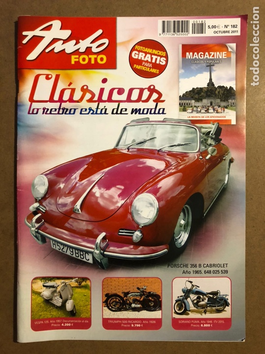 Coches: AUTO FOTO N&deg; 182 (2011). CL&Aacute;SICOS, HIST&Oacute;RICOS, DEPORTIVOS, MOTOS CL&Aacute;SICAS,...