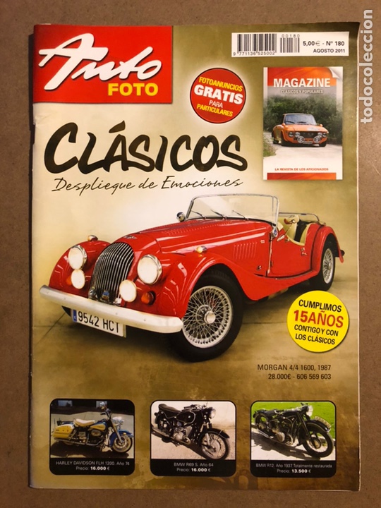 Cars: AUTO FOTO N&deg; 180 (2011). CL&Aacute;SICOS, HIST&Oacute;RICOS, DEPORTIVOS, MOTOS CL&Aacute;SICAS,...