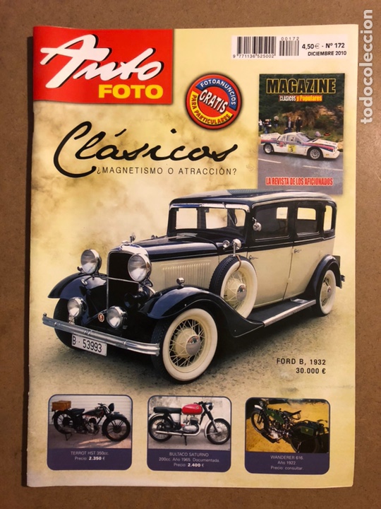 Voitures: AUTO FOTO N&deg; 172 (2010). CL&Aacute;SICOS, HIST&Oacute;RICOS, DEPORTIVOS, MOTOS CL&Aacute;SICAS,...