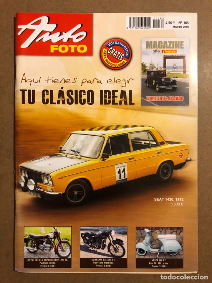 Coches: AUTO FOTO N&deg; 163 (2010). CL&Aacute;SICOS, HIST&Oacute;RICOS, DEPORTIVOS, MOTOS CL&Aacute;SICAS,...