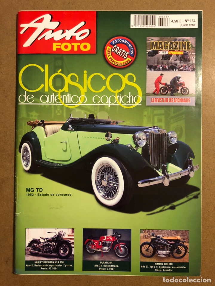 Coches: AUTO FOTO N&deg; 154 (2009). CL&Aacute;SICOS, HIST&Oacute;RICOS, DEPORTIVOS, MOTOS CL&Aacute;SICAS,...