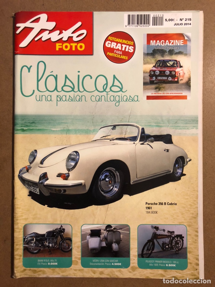 Cars: AUTO FOTO N&deg; 215 (2014). CL&Aacute;SICOS, HIST&Oacute;RICOS, DEPORTIVOS, MOTOS CL&Aacute;SICAS,...