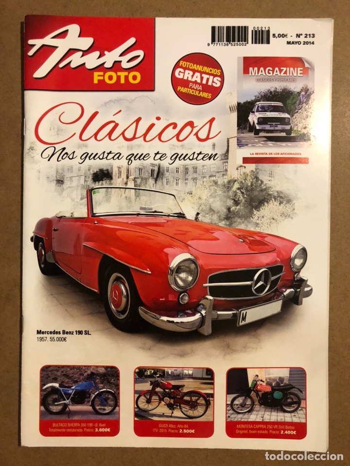 Voitures: AUTO FOTO N&deg; 213 (2014). CL&Aacute;SICOS, HIST&Oacute;RICOS, DEPORTIVOS, MOTOS CL&Aacute;SICAS,...