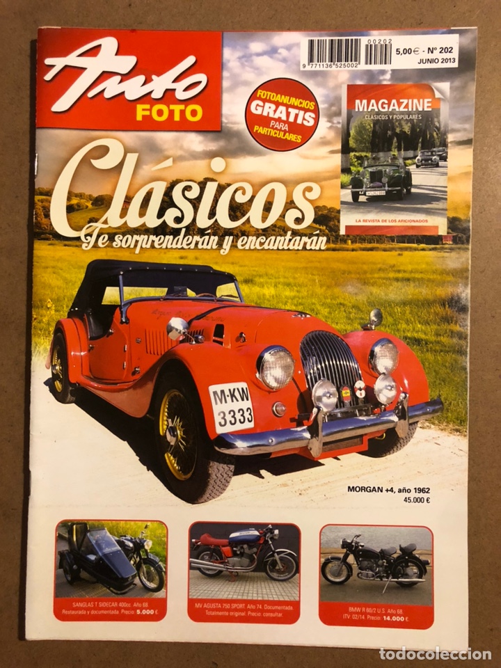 Coches: AUTO FOTO N&deg; 202 (2013). CL&Aacute;SICOS, HIST&Oacute;RICOS, DEPORTIVOS, MOTOS CL&Aacute;SICAS,...