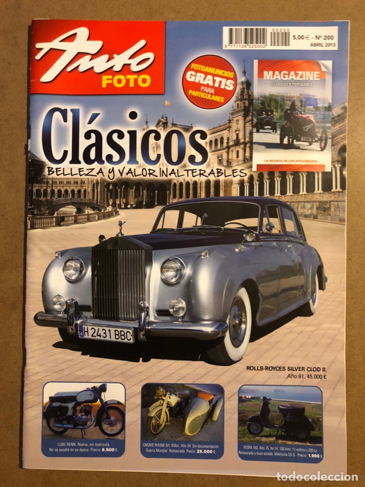 Carros: AUTO FOTO N&deg; 200 (2013). CL&Aacute;SICOS, HIST&Oacute;RICOS, DEPORTIVOS, MOTOS CL&Aacute;SICAS,...