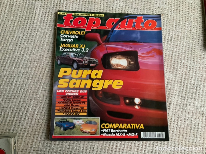 Coches: TOP AUTO N&ordm; 105 JULIO 1998 JAGUAR XJ6 4.2 XJ8 3.2 , CORVETTE 5.7 , FIAT BARCHETTA