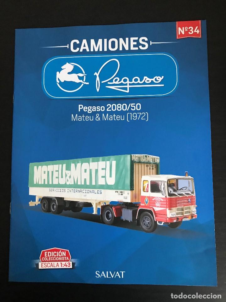 Coches: CAMION PEGASO 2080/50 MATEU (1972) - FASCICULO N&ordm; 34 COLECCION CAMIONES PEGASO SALVAT - SOLO REVISTA