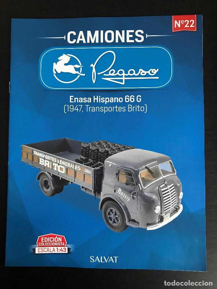 Coches: PEGASO ENASA HISPANO 66 G (1947) - FASCICULO N&ordm; 22 COLECCION CAMIONES PEGASO SALVAT - SOLO REVISTA