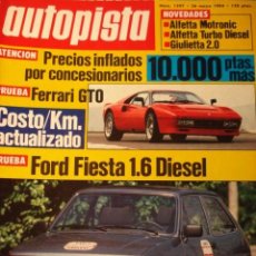 Auto: REVISTA AUTOPISTA 1297 FERRARI GTO - FORD FIESTA 1.6 - ALFA ROMEO ALFETTA