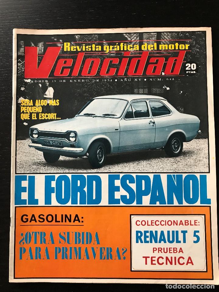 Coches: VELOCIDAD N&ordm; 645 - FORD ESCORT OWEN SEDANCA COLECCIONABLE VESPA RENAULT 5 FORMULA 1 FERRARI