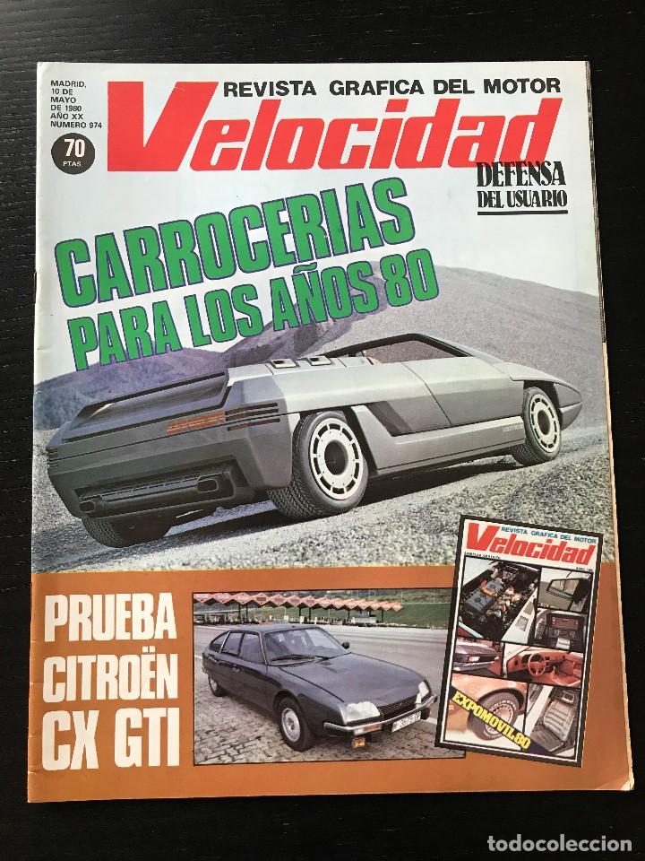 Coches: VELOCIDAD N&ordm; 974 - CITROEN CX GTI EXPOMOVIL 80 CARROCERIAS GP BELGICA FORMULA 1
