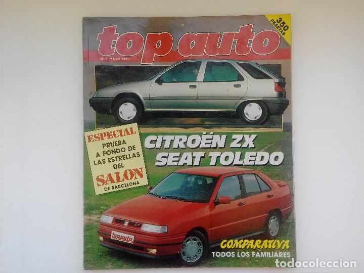 Coches: REVISTA TOP AUTO N&ordm; 5 MAYO 1991 - LOTUS EUROPA S2 - MB BENZ 200 TE - BMW 320i TOURING -LEGACY 1.8 SW