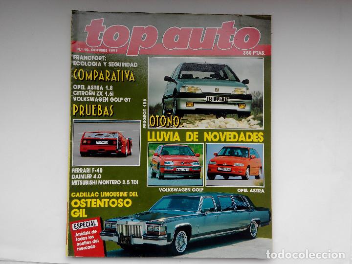 Coches: TOP AUTO N&ordm; 10 OCT 1991 - FERRARI F40 - DIMLER 4.0 - MONTERO 2.5 TDI - ZX 1.6i - GOLF GT - ASTRA 1.8