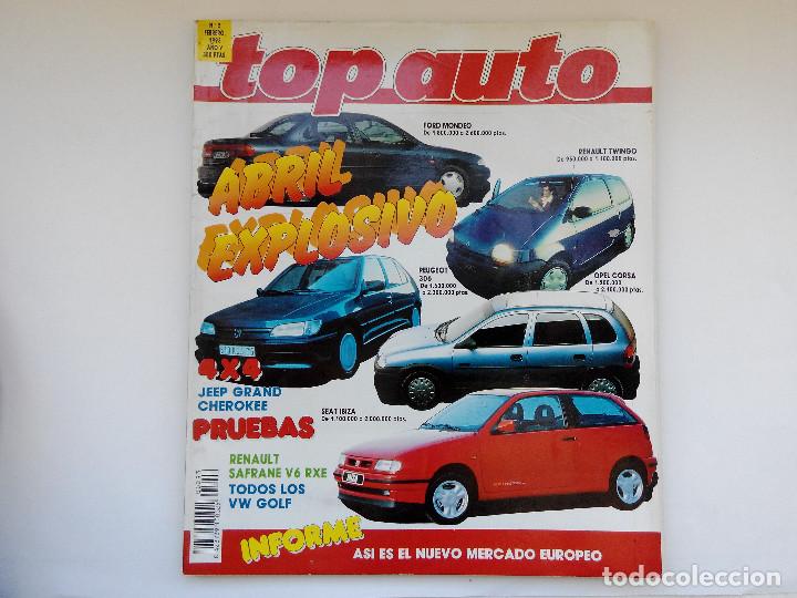 Coches: top auto n&ordm; 2 - 1993 - SAFRANE V6 - JAGUAR MK2 3.8 - FORD ESCORT 1.6i 16v - 1.8i 16V - GOLF GL -GTI