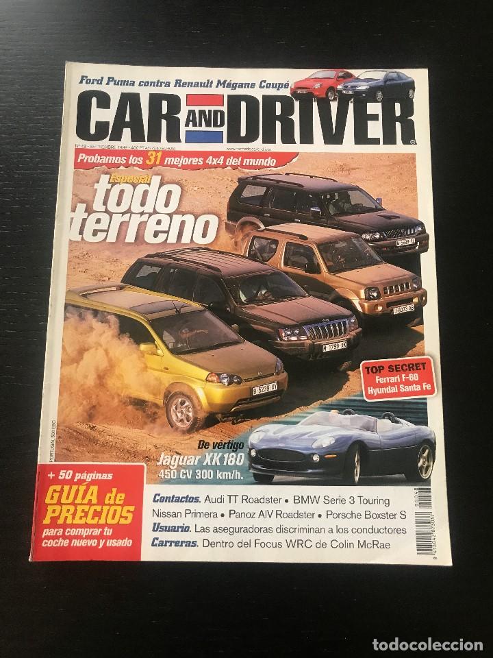 Coches: CAR AND DRIVER N&ordm; 48 - ESPECIAL TODO TERRENO FORD PUMA RENAULT MEGANE COUPE JAGUAR XK 180 GOODWOOD